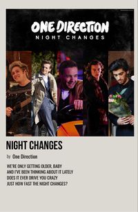 minimal polaroid song poster for night changes by one direction