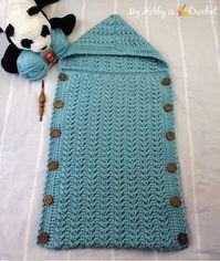 My Hobby Is Crochet: "Go with the Flow" Crochet Baby Bunting Bag | Free Crochet Pattern with Written Instructions and Chart