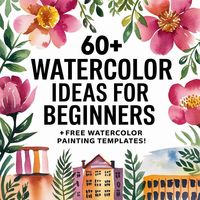 Dive into a world of color of Watercolor with 60+ Watercolor Painting Ideas, Easy Watercolor Tutorials and FREE painting templates! Download the free painting templates now and save this pin for future watercolor inspiration! #WatercolorInspiration #PaintingIdeas #WatercolorTutorials #FreePrintables #ArtProjects #DIYArt #PaintingTemplates #CreativeHobby #WatercolorArt #LearnToPaint