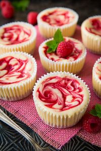 Raspberry Swirled Cheesecake Cupcakes - Cooking Classy~T~ These are perfect for summer get togethers.