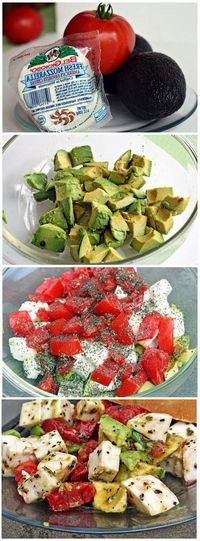 Simple Avocado Mozzarela Salad | Fast Salad Recipes