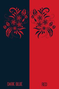 Dark Blue & Red