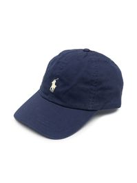 navy blue cotton embroidered logo to the rear signature Polo Pony motif classic five pockets adjustable strap to the rear curved peak