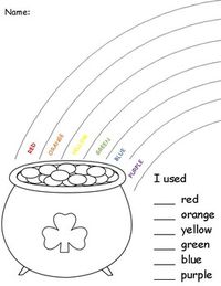 St. Patricks Day Rainbow Fruitloop Worksheet by Miss Tatlow | TpT