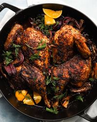 Harissa & Sumac Roasted Chicken with Tzatziki | Lindseyeats