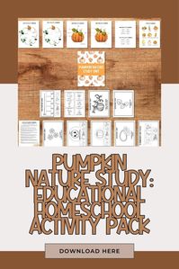 Discover the joy of learning with our Pumpkin Nature Study pack! Perfect for homeschoolers, this 16-page activity set includes lifecycle diagrams, vocabulary cards, and fun crafts. #homeschool #naturestudy