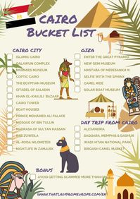 Everything I would like to see while staying in #Cairo. It's probably a 10 days long bucket list! How many of these have you already seen? #Egypt #bucketlist #pyramids