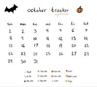 october calorie tracker I made for weight loss