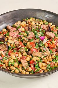 Steak Chimichurri Dense Bean Salad