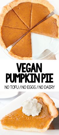 Vegan Pumpkin Pie