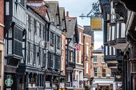 Facades of a mock Tudor houses - Chester, Cheshire, England - rossiwrites.com