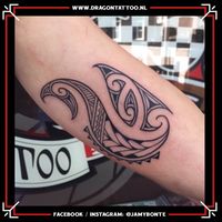 Black and grey Maori inspired tattoo.  Designed and tattooed by: Jamy Bonte Dragon Tattoo.