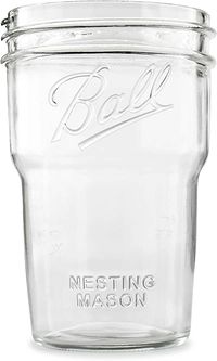 Ball Nesting Mason Jar Set, Wide Mouth, Pint, 12-Pack