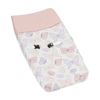 Sweet Jojo Designs Girl Changing Pad Cover Butterfly Pink Purple White : Target