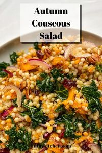 Oct 6, 2020 - This Autumn pearl couscous salad is a great side dish for this time of year. It is full of fall flavors like squash, cranberries, and pecans.