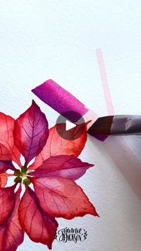 163K views · 3.4K reactions | One of my 🎄favorites! 💖#Repost @jeanniedicksondesigns・・・I love, love discovering new ways to paint flowers using different types of brushes. Today I’m showing you how to paint a fun poinsettia flower using a small Dagger Brush. It’s a good idea to practice painting the individual petals on a scrap piece of paper and then put it together on your final piece. I decided to add some lettering and to complete this festive design! Joy to the World!“Yes, the Lord has done amazing things for us! What joy!” Psalm 126:3 🎄Princeton Artist Brush Dagger Brush #princetonbrushes + Arches Papers papers 140 lb Watercolor Paper.....#watercolor #watercolorpainting #watercolors #holidaypainting #winterflorals #watercolorflowers #paintingoftheday #watercolorflorals #instadaily 