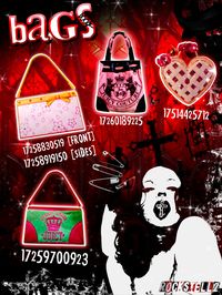 DECALS BY ROCKSTELLZ ON X & TIKTOK | royale high rh roblox outfit decals bags bag purse purses backpack backpacks juicy couture louis vuitton lv pie