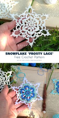 Snowflake lace crochet pattern.