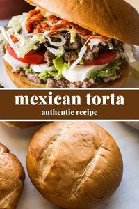 Tortas, or Mexican sandwiches, are a popular lunch sandwich made from a crusty telera roll sliced in half and filled with seasoned meat, queso fresco, refried beans, avocado, salsa, and so much more. They’re one of the best street foods in Mexico!