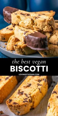 This vegan biscotti tastes exactly like the classic version you know and love. These Italian cookies are twice baked, super easy to make and seriously delicious.