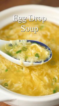 Egg drop soup is a very popular Chinese take-out soup along with hot and sour soup and wonton soup. It's made with a lightly seasoned chicken broth, thickened to a velvety consistency, and is known for its iconic yellow color and wispy egg drops (egg flowers). This is the perfect soup to make for a light meal, taking only 10 minutes, or when you're under the weather. Plus, it's also naturally gluten free.