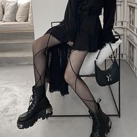 Fashion Hollow Fishnet Sexy Argyle Black Moon Mesh Stockings is only $7.25,shipping all over the world.