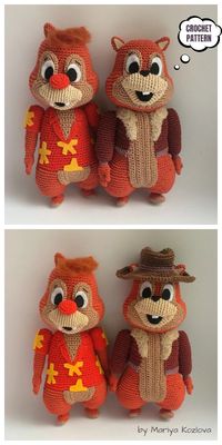 Crochet Chip & Dale Amigurumi Pattern