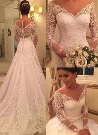 Suzhoudress.com custom made this lace long sleeve cheap wedding dresses 2019 in high quality, we sell dresses online all over the world. Also, extra discount are offered to our customers. We will try our best to satisfy everyone and make the dress fit you