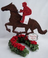 jockey and horse kentucky derby centerpiece