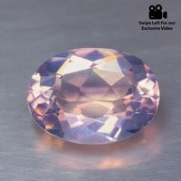 0.97 Ct Striking ! Oval Cut 100% Natural Rose Quartz From Madagascar