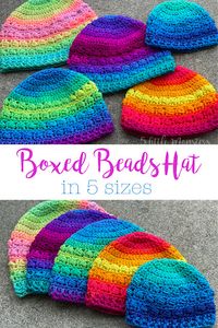 5 Little Monsters: Boxed Beads Hat in 5 Sizes