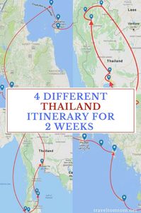 4 Times A Different Thailand Itinerary For 2 Weeks. Around the North and mainly concentrates on Culture, island hopping Thailand route, the best of both worlds and a fourth surprise itinerary that I would also highly suggest. #island #asia #beach #sun #vacation #travel #trip #traveltomtom #thailand #islandhopping #travelblogger #traveltips