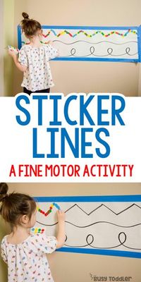 Sticker Lines: Fine Motor Activity - Busy Toddler