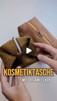 Olga Landel on Instagram: "Eine sehr schöne und einfach genähte Kosmetiktasche ganz ohne Schnittmuster ☺️"