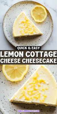 Bright and zesty, this lemon cottage cheese cheesecake offers a refreshing twist on a classic dessert. It’s rich in flavor yet light on calories and carbs, making it a great choice for a sweet, healthy indulgence. Save this pin for a tangy, guilt-free dessert option!