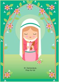 Jan. 3 Today is the feast of St. Genevieve, patron saint of Paris, France! St. Genevieve, pray for us!