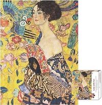 Amazon.com: CGRLVDXW 500 Piece Puzzles for Adults, Klimt Lady with Fan Jigsaw Puzzles 500 Pieces, 27" X 20" Fit Together Perfectly Art Jigsaw Puzzle : Toys & Games