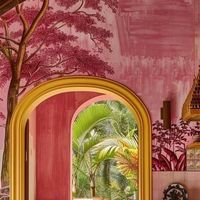 Pamela Moell Stiltje on Instagram: "I love the bright combination of yellow and pink. What do you think? ☀️🌸 I wish you all a lovely weekend! 💛 Design concept by @reverse.orientalism  Disclaimer: These images are created with ai and does not exist in real life . . . #interiordesigninspiration #aidesignconcept #aiarchitecture #brightinteriors #walldecor #wallmural #eclecticdesigninspiration #eclecticinterior #homestylinginspiration #colorfulhome #designlovers #weekendvibes #virtualdesign #innovativedesign #homedecortrends #interiorstyling #creativeinteriors #futuristicdesign #artificialintelligence #homeinspo #interiortrends #decorinspiration #colortheory #modernhome #chicinteriors #livingroomdecor #interiordecorating #decorlovers"