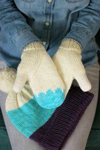 Knitting Patterns for making these Arched Gusset Mittens and Classic Cuffed Hat