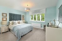 Sky blue walls to brighten up the bedroom at our Leighwood Fields development in Cranleigh.  Arrange your viewing today