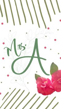 Initials A-Z Phone Wallpaper | Wedding Day Phone Wallpaper by Whimsy's Chance