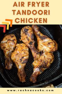 Spicy and delicious tandoori chicken made in Air fryer is quick and crispy. Lovely char, crispy on the outside and moist inside, this is a great party pleaser as well as an appetizer. Healthy Indian snack recipe. #airfryertandoorichicken #ketoairfryertandoorichicken #tandoorichickenrecipesairfryer #airfryerrecipestandoorichicken #tandoorichickenrecipeairfryer #tandoorichickenairfryer