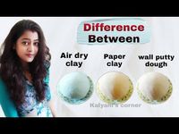 3 Types Of Homemade Clay | Air Dry Clay Craft | Paper Clay Craft | Wall Putty Craft | Cold porcelain - YouTube