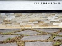 How to cover a cinder block foundation. We updated our little bungalow in the suburbs with a little foundation refacing project using faux stone.