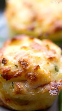 Mashed Potato Puffs ~ Delicious... They are Crispy on The outside and Soft, Creamy, and Cheesy on The inside.