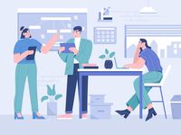 Work from Office Illustration by uigo on Dribbble