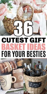 Here are 36 awesome gift basket ideas for women! You will love these easy and cute gift ideas for your besties, friends and family, some self-care or any occasion! If you're looking for a last minute gift idea these are also perfect.