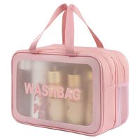 Travel Toiletry Bag for Women, Matte Translucent Toiletry Bag with Handy Handle, Makeup Cosmetic Organizer Bag for Travel Toiletries Accessories (Pink-XL) PRODUCT DESCRIPTION Travel Toiletry Bag for Women Size:12.5 x 8.5 x 5.5 inch Material: PVC+PU Durable material and strong zipper provide a long-lasting using experience. Larger capacity can hold your shampoo, cosmetics, towel, perfume, lotion, comb and other personal cares at same time. Multi purposes, as well as for household storage bag. A functional travel toiletry bag to make your traveling fun and easy! PRODUCT FEATURES Large Capacity - 12.5 x 8.5 x 5.5 inch. The larger size toiletry bag allows you organized your large/small skin-care products, cosmetics, lotion, shampoo, towels, hygienic items and other items you need. Double Compa