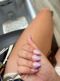 purple french tip nails