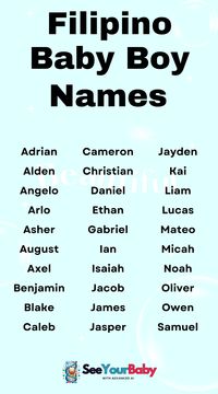 Explore Filipino baby boy names that are vibrant and full of life. Perfect for parents seeking a joyful and unique name for their son.